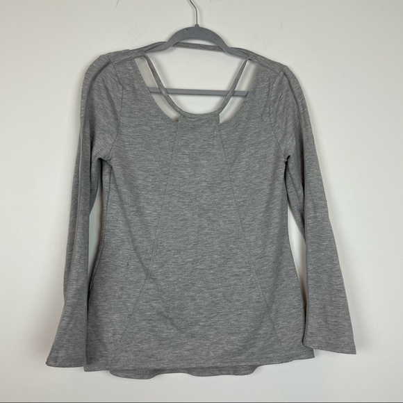 Nanette Leopore Gray Long Bell Sleeve Top - Picture 1 of 5